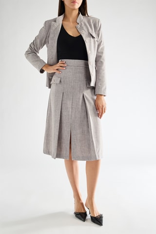 Jupe midi - Gris