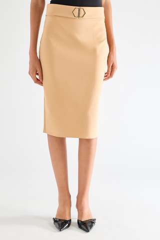 Jupe midi - Beige