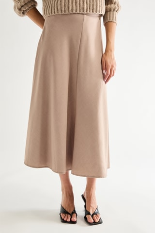 Jupe midi - Beige