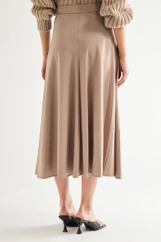 Jupe midi - Beige