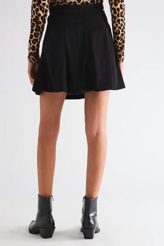 Jupe patineuse taille haute - Noir