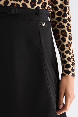 Jupe patineuse taille haute - Noir