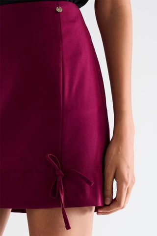 Jupe droite taille haute - Bordeaux