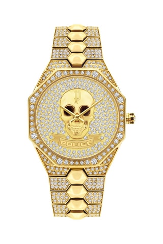 Stalen Quartz Horloge Goudkleurig