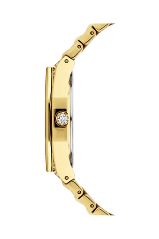 Stalen Quartz Horloge Goudkleurig