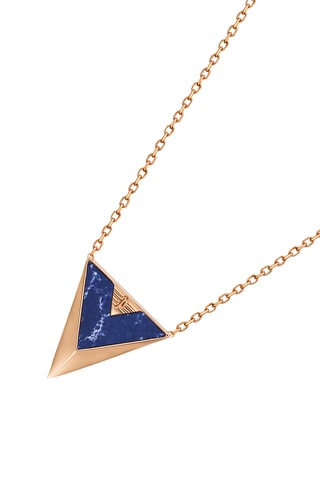 Ketting - Doublé Roségoud en Lapis Lazuli Delta 
