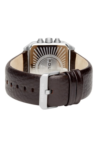 Leren Quartz Horloge Homerton - Bruin en Zilverkleurig