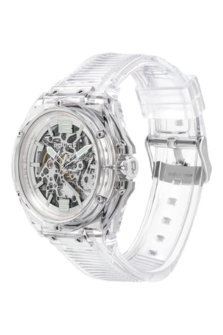 Montre à quartz en ? et acier Transluscent - Blanc