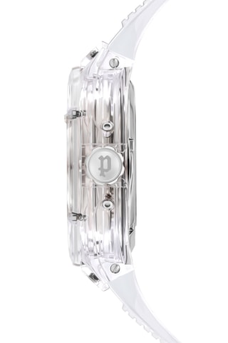 Montre à quartz en ? et acier Transluscent - Blanc