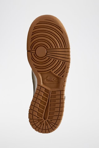 Nike Dunk Low en cuir - Ecru et marron foncé