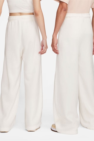 Pantalon oversize polaire taille haute - Ecru - Nike