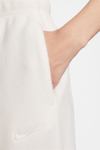 Pantalon oversize polaire taille haute - Ecru - Nike