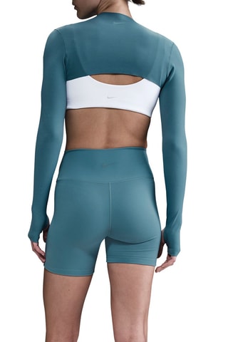 Crop top de fitness - Bleu canard - Nike