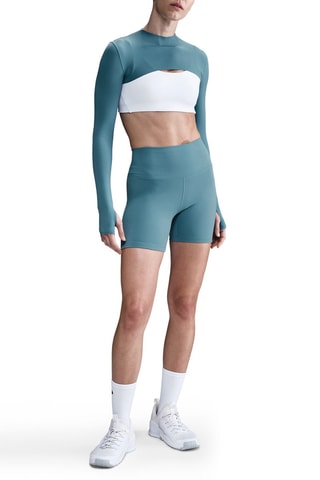 Crop top de fitness - Bleu canard - Nike