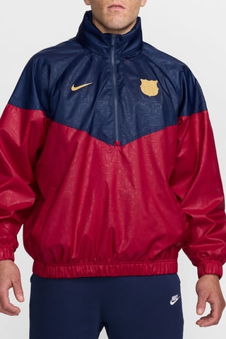 Coupe-vent à capuche FC Barcelone - Rouge et bleu marine - Nike