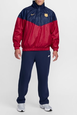 Coupe-vent à capuche FC Barcelone - Rouge et bleu marine - Nike