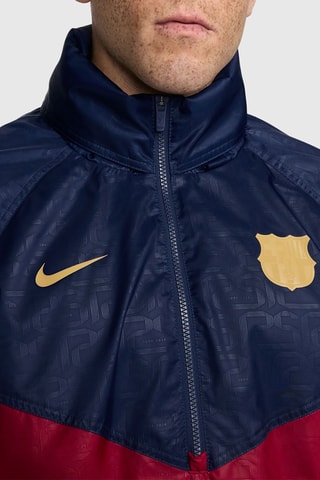 Coupe-vent à capuche FC Barcelone - Rouge et bleu marine - Nike