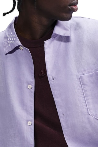 Chemise en lin - Violet - Nike