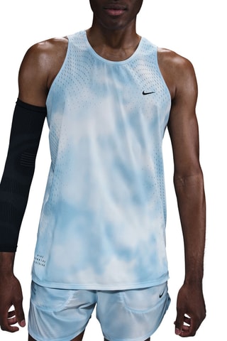 Débardeur de running tie and dye - Bleu clair - Nike