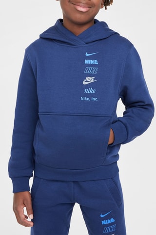 Sweat polaire à capuche - Bleu - Nike