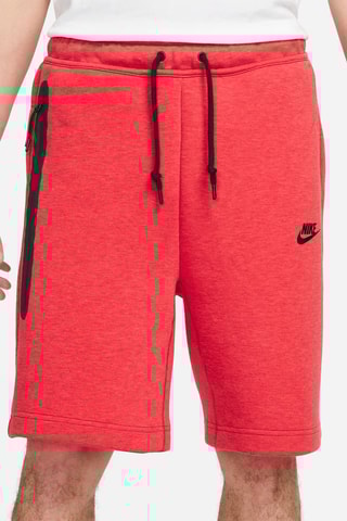Short polaire Nike Sportswear Tech Fleece - Rouge chiné