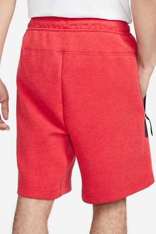 Short polaire Nike Sportswear Tech Fleece - Rouge chiné