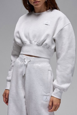 Sweat court polaire - Gris clair chiné