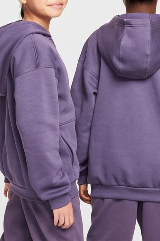 Sweat polaire à capuche - Violet
