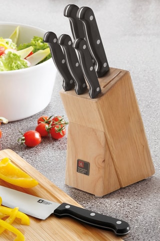 Roestvrijstalen Messenblok 6 Messen Artisan