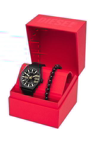 Leren Quartz Horloge - Zwart