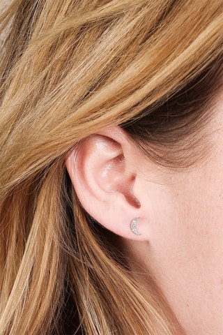 Oorbellen Maantjes Witgoud en Diamanten
