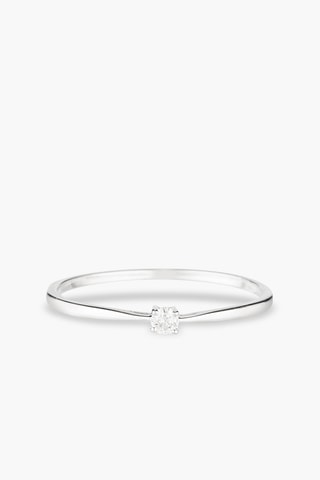 Verlovingsring Solitaire Délicat Witgoud en Diamant