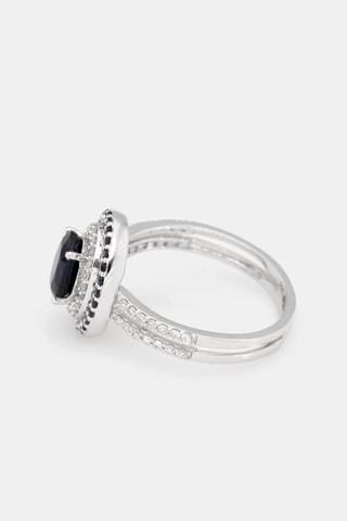 Ring Firenze Nouvelle - Witgoud, Diamanten en Saffieren