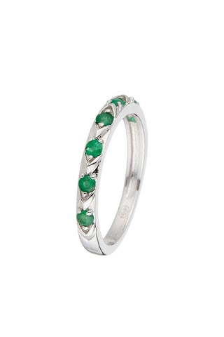 Ring Green Forest - Witgoud en Smaragd