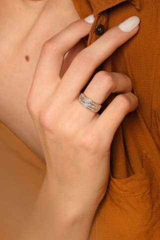 Ring Kiss Baguette - Witgoud en Diamanten