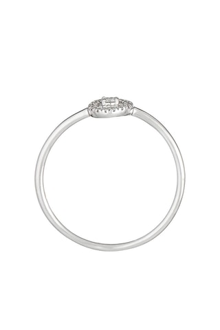 Ring Splendide Poire Witgoud en Diamanten 