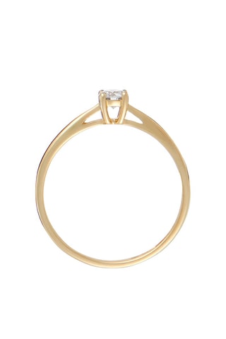 Verlovingsring Geelgoud en Diamant 0,2 Karaat/1 