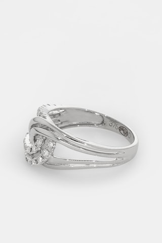 Ring Duo Loop - Witgoud en Diamanten