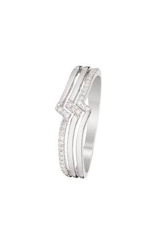 Ring Ondes Lumineuses Witgoud en Diamanten