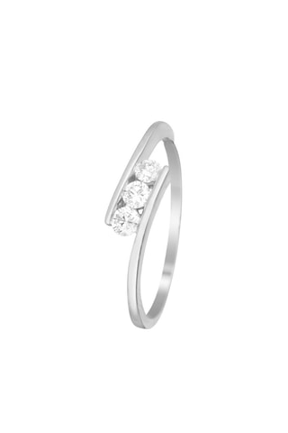 Ring Tria  Witgoud en Diamanten