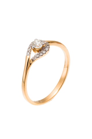 Ring Attrape Cœur 
Geelgoud en Diamanten