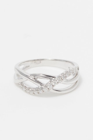 Ring Onda 
Witgoud en Diamanten