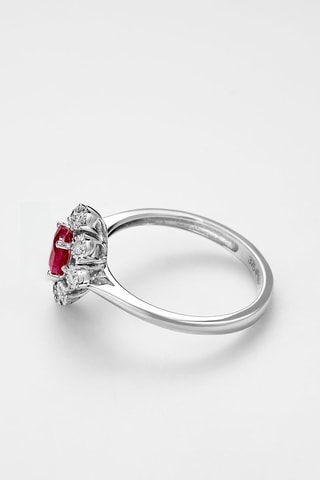 Ring Mellora Witgoud, Diamanten en Robijnen