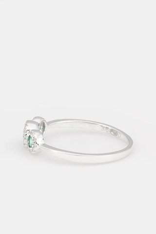 Ring Trio des Emeraudes Witgoud, Smaragd en Diamanten