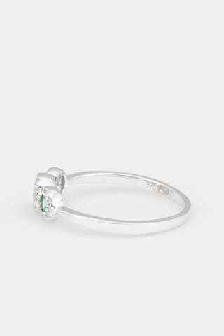 Ring Trio des Emeraudes Witgoud, Smaragd en Diamanten