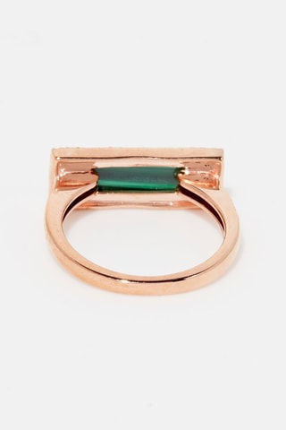 Ring Galénè Roségoud, Malachiet en Diamanten