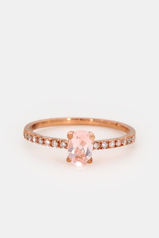 Ring Précieux Quartz - Roségoud, Diamanten en Kwarts