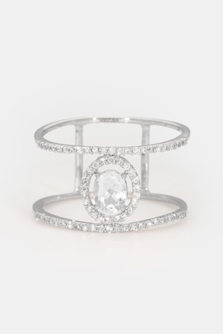 Ring Royaume - Witgoud, Diamanten en Topaas