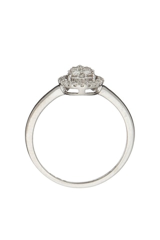 Ring Belle Poire Witgoud en Diamanten