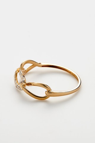  Ring Triple Oorbellen Geelgoud en Diamanten 